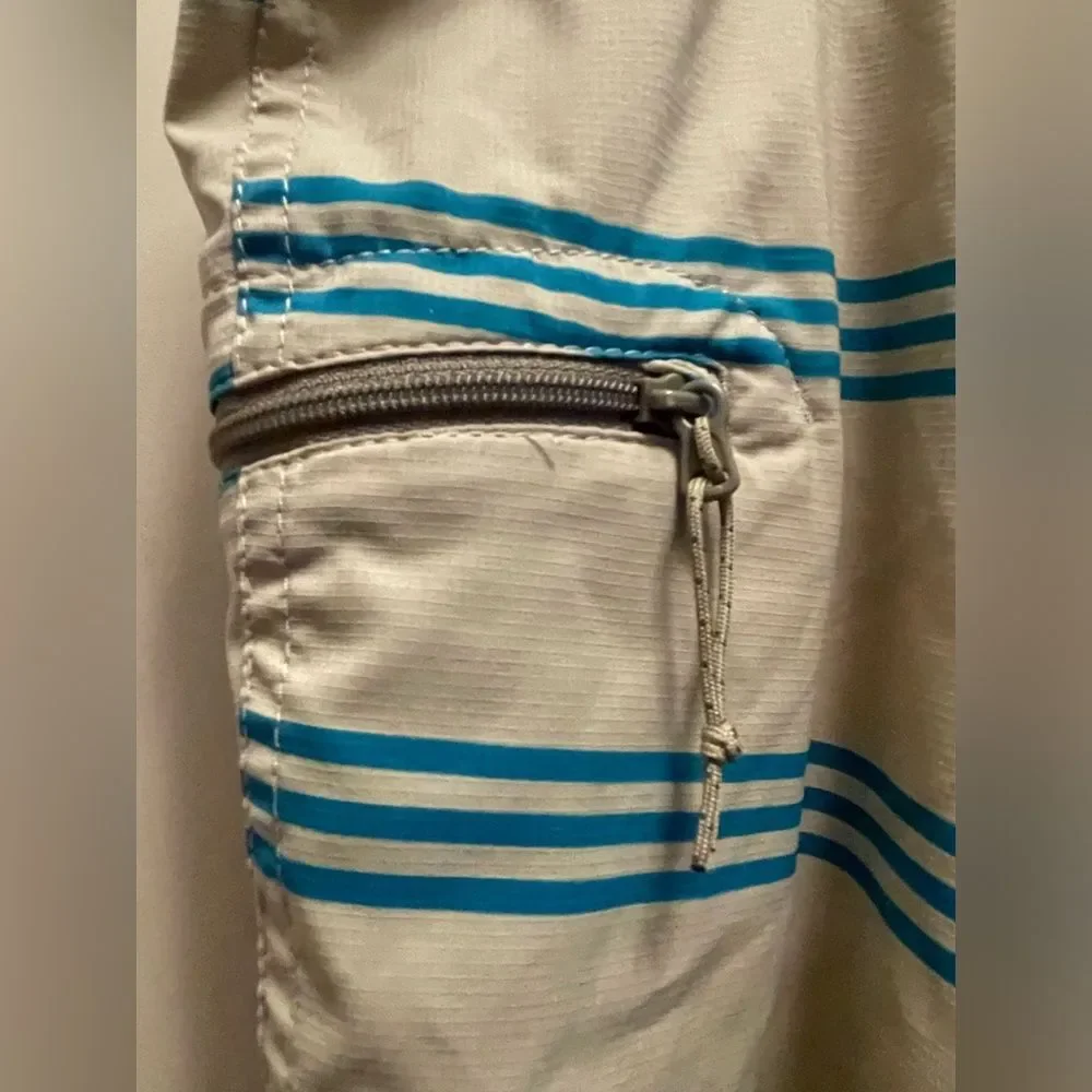 Patagonia Men's size 38 board shorts stripes blue summer outdoor surf stripes